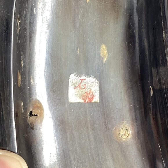 Crab Shrimp Lotus Hand Carved Animal Horn Sculpture Pen Holder Vintage Desk Set - Picture 16 of 16